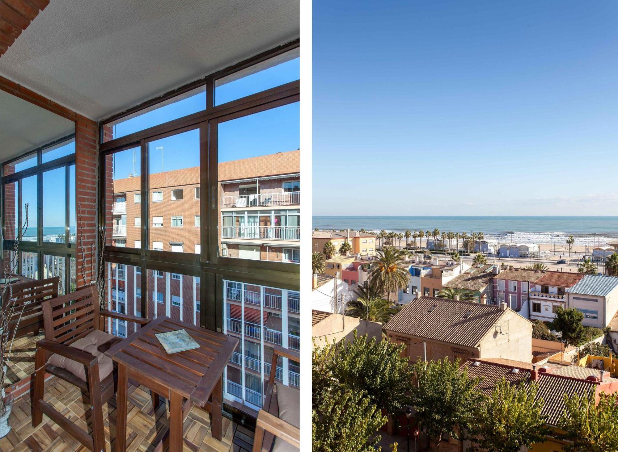 Apartment Malvarrosa Beach Cavite Valencia Bagian luar foto